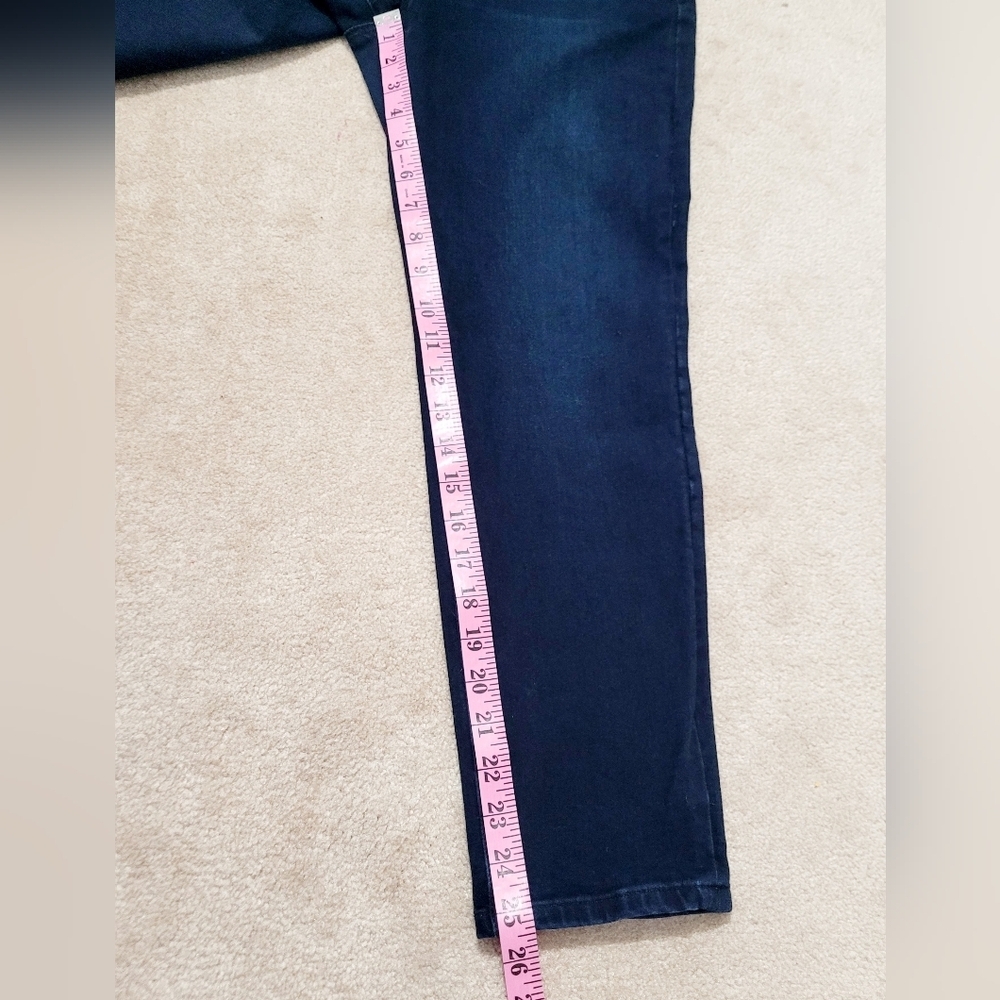 Liverpool Jeans Company Denim Legging Pull On Jeans Womens Size 10P Dark Wash - Picture 9 of 14